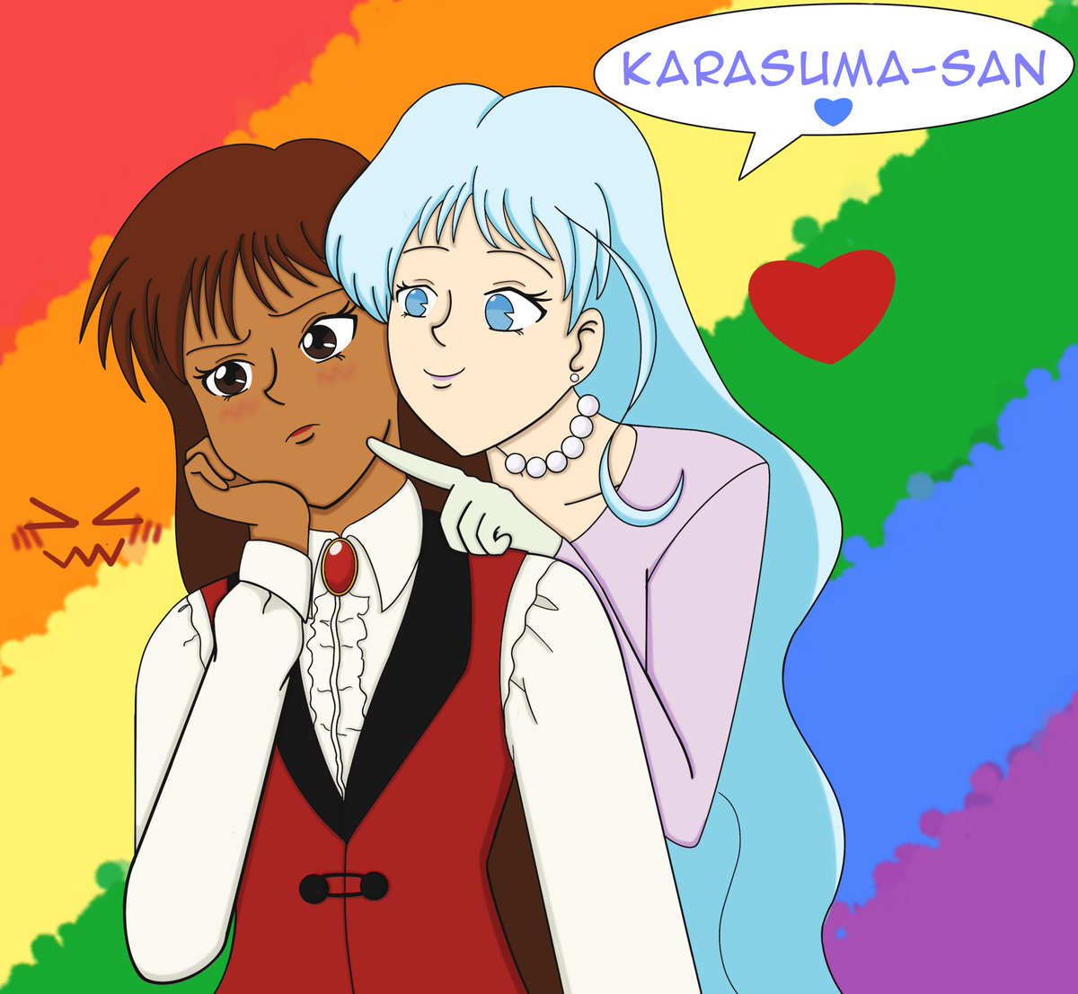 RickyRiddle20's tweet photo. For day 6 of @smlgbtqweek, theme "Pet Names"

I like the idea that Crow's alias became somewhat of a pet name Seiren likes to use whenever she teases her "rival" xD

(I love them so much my otp)

#smlgbtqweek23 #sailormoon #sailoraluminumsiren #sailorleadcrow #LGBTQ https://t.co/CGNymRw84e