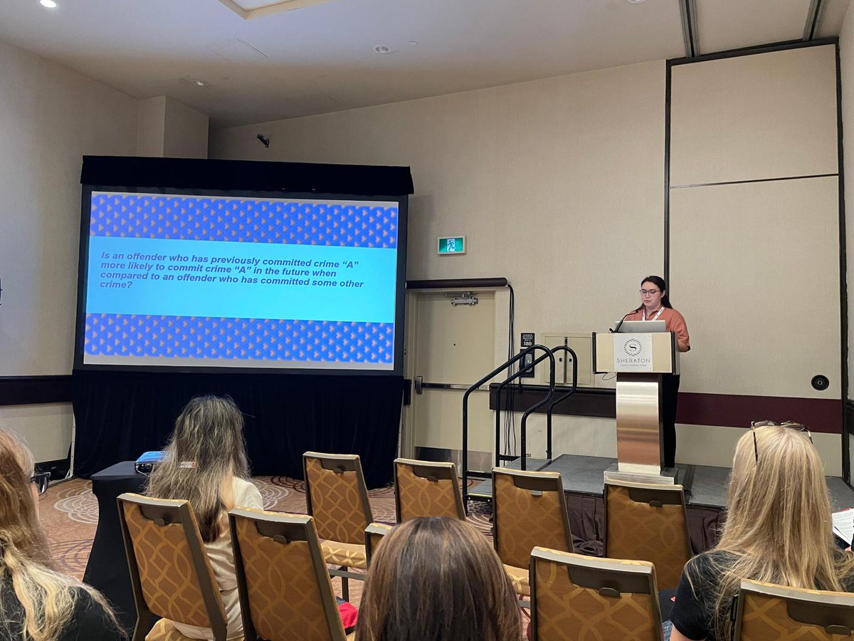 Mari Pullman also presented her  research entitled ‘Identifying a Predictive Model of Crime Escalation Trajectories’ in #snapshot session at #N5 #cpa2023 <a href="/NACCJP/">N. American Correctional & Criminal Justice Psych</a> <a href="/CPA_CrimJustice/">Criminal Justice Section - CPA</a> @CPA_SCP