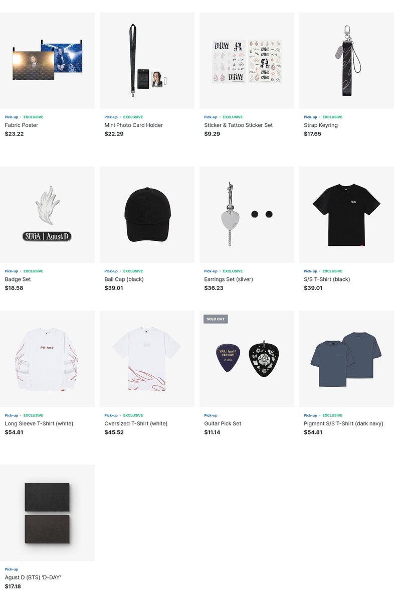SUGAㅣAgust D TOUR “D-DAY” IN SEOUL Official Merchandise On-Site