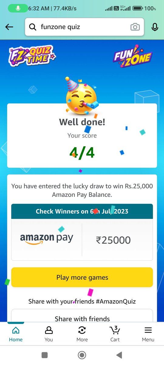 Hoping for a win #AmazonQuiz
