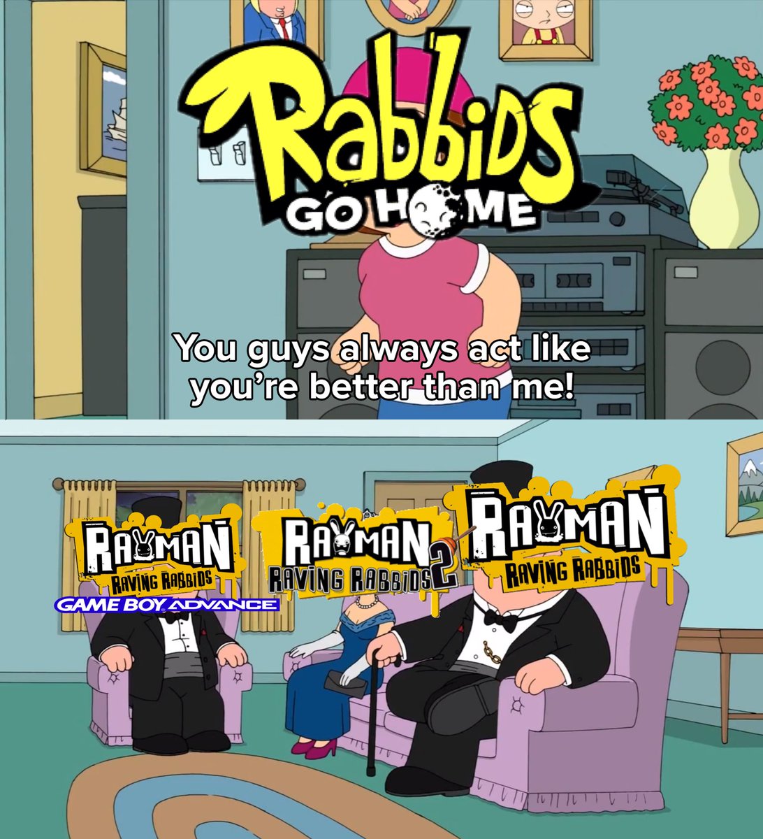 DiurnalHybrid's tweet photo. Rabbids Go Home Meme
#RabbidMemes #RaymanMemes #RaymanRavingRabbids #Rayman #RabbidsGoHome https://t.co/iJS8FFw8rd