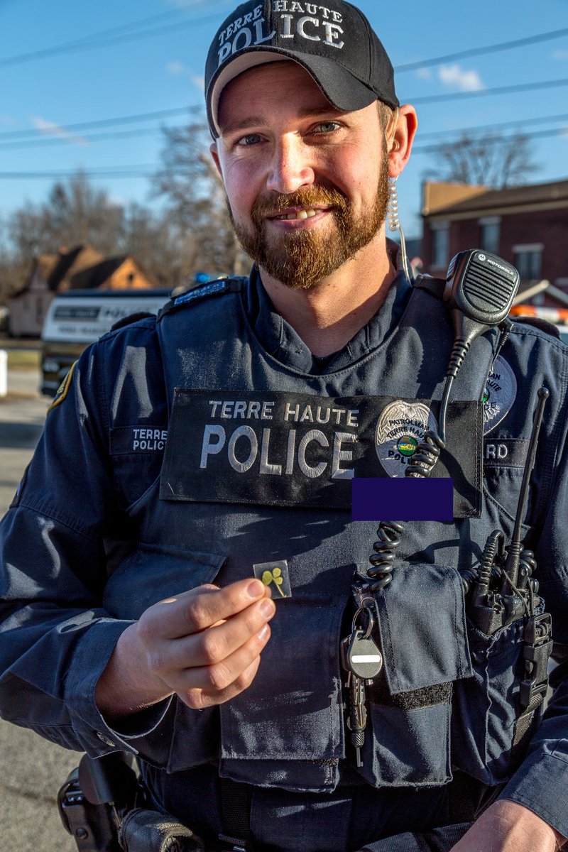 This Officer carries a four leaf clover for luck!  There’s also a four leaf clover on our lucky challenge coins 🍀#protectingtheblue #ThinBlueLine #BlueLivesMatter #luckycharm #OPLive