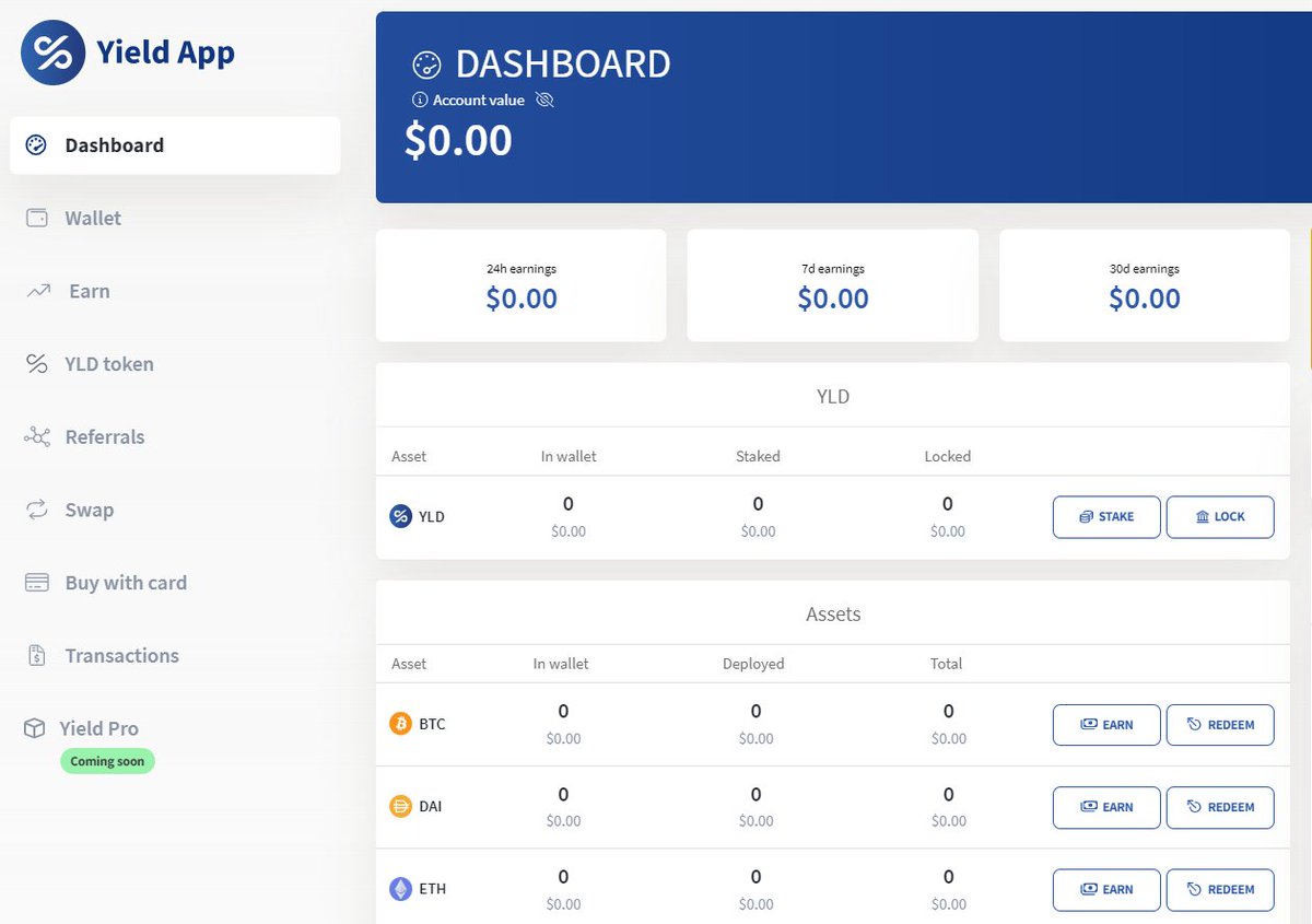 webstraseo's tweet image. Select #YieldApp as your digital wealth partner!
✨ Earn #StakingRewards
✨ Purchase and stake YLD #tokens
✨ Withdraw your crypto
✨ Withdraw up to $5,000,000 per week
Info here bit.ly/high-yield-app
