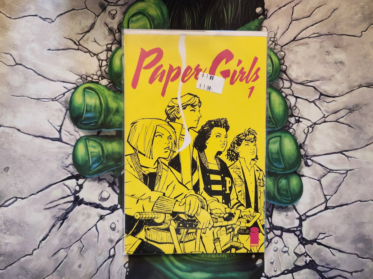 Paper Girls #1. $1 bin pick-up.

I loved this series. I read the trades. I watched part of the show but didn't finish it. I love Brian K. Vaughn & love Cliff's art. 

#BrianKVaughan
@cliffchiang

#OldComicBookDay
#PaperGirls
#ImageComics
#Dollarbin