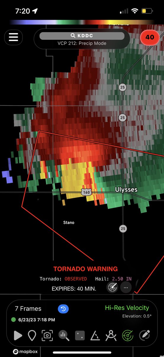 skittlolsour on Twitter "Confirmed tornado near Ulysses Kansas take