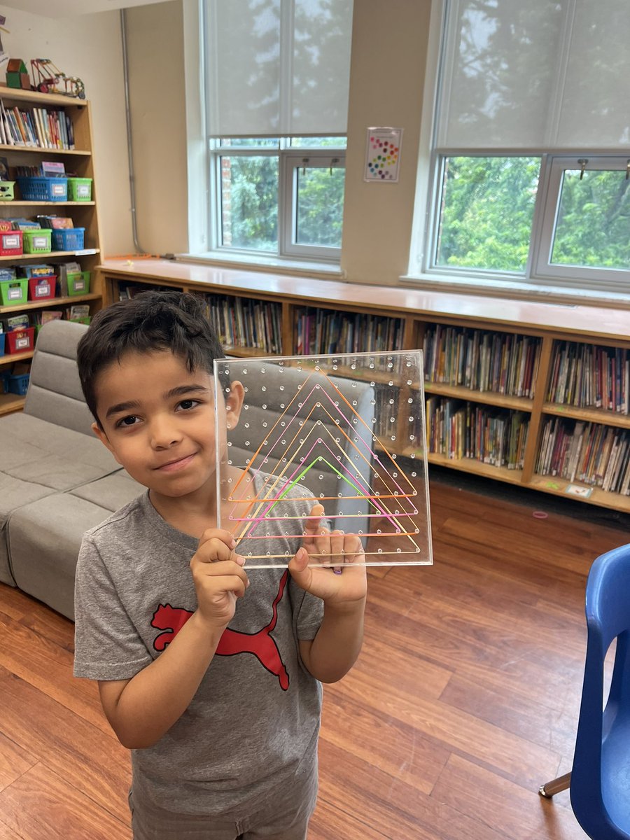 We loved creating designs with triangles!