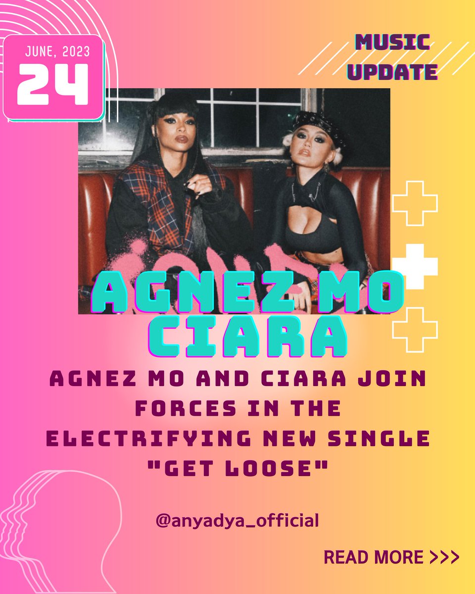 Agnez Mo and Ciara Join Forces in the Electrifying New Single 'GET LOOSE' Read more: anyadya.blogspot.com/2023/06/Agnez-…
....
#GETLOOSE #AgnezMoCiaraCollab #MusicCollaboration #NewMusicRelease #DanceFloorAnthem #PowerfulVocals #ElectrifyingBeats #MusicBuzz #MusicIndustry #popmusic