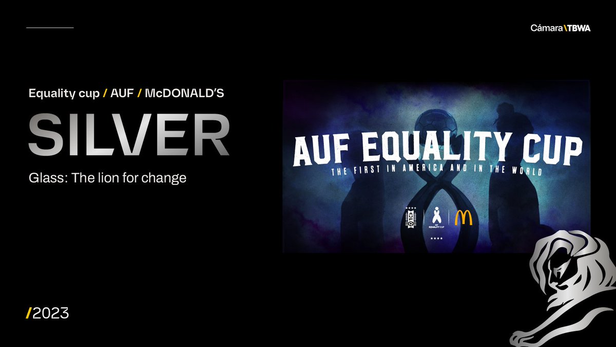 aamoretti's tweet image. La Plata de @CamaraTBWA en Cannes debe ser motivo de orgullo para todos los que laburamos de esto. 

Un premio que invita a dejar de lado los egos y a entender el logro del otro como un triunfo de la publicidad toda.

¡Felicidades para ellos y que vengan muchos más!