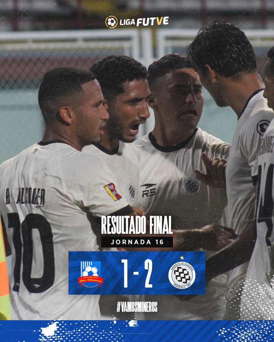 MinerosGuayana's tweet photo. #LigaFUTVE | 🕒 90+5' - Finaaal: 𝗧𝗿𝗶𝘂𝗻𝗳𝗼 𝗱𝗲 𝗵𝗼𝗺𝗯𝗿𝗲𝘀 𝗲𝗻 𝗕𝗮𝗿𝗶𝗻𝗮𝘀 🔥😎

@HnosColmenarez 1-2 #Mineros 
😡 Jesús Yendis 33'
⚽ Lisandro Pérez 50'
⚽ Brayan Alcocer 88'

#VamosMineros ⚫🔵 https://t.co/MQTfMpuTbe