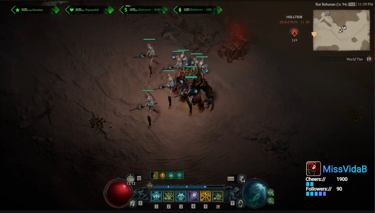 MissVidaB's tweet photo. En vivo! Necromancer End Game full minion build 
#DiabloIV #necromancer #twitchstreamer #gamers #diablo4
 https://t.co/tWEkDingsD https://t.co/lfpf9efEGx