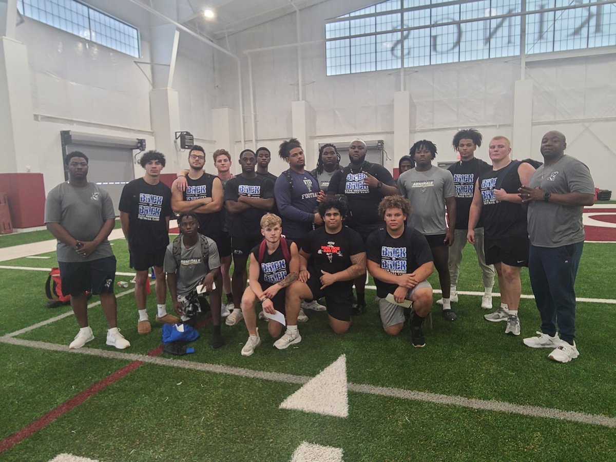 Admirals Squad! Great day with @Shorter_FB. Special thanks to @coachmorrison58 and @SU_Coach_Robles for the invite! Brick by Brick!#rowtheboat @CoachMosesAD @CoachDerrickW @CoachGrimes10