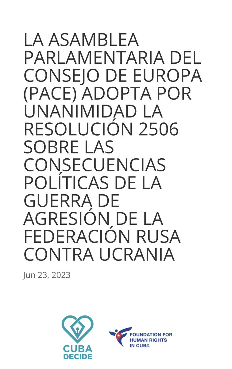 Dictator of State Sponsor of Terrorism #Cuba visits with European leaders. 

Meanwhile Council of Europe Parliamentary Assembly @PACE_News declares the Cuban regime an accomplice of #Russia’s #Ukraine aggression. 

@antonioguterres 
@MinColonna 
@AAzoulay 
#SOSCuba
@CubaDecide