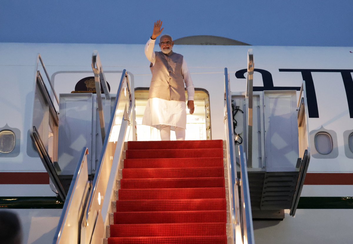 After the successful visit to the USA, PM @narendramodi emplanes for Egypt.