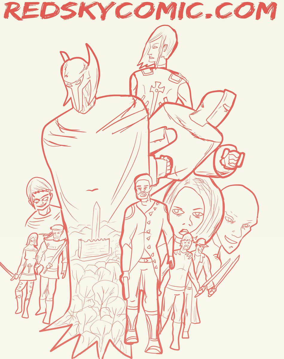 Red Sky is brought to you in part by redskycomic.com, your one stop shop for webcomics written and illustrated by Kevin Long.

#RedSky #comics #art #composition #monochrome #indiecomics

#weird #angles