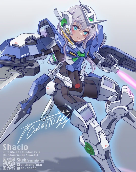 Skeb(Commission) Shaclo x Gundam exia"seven sword" ご依頼ありがとうございました!