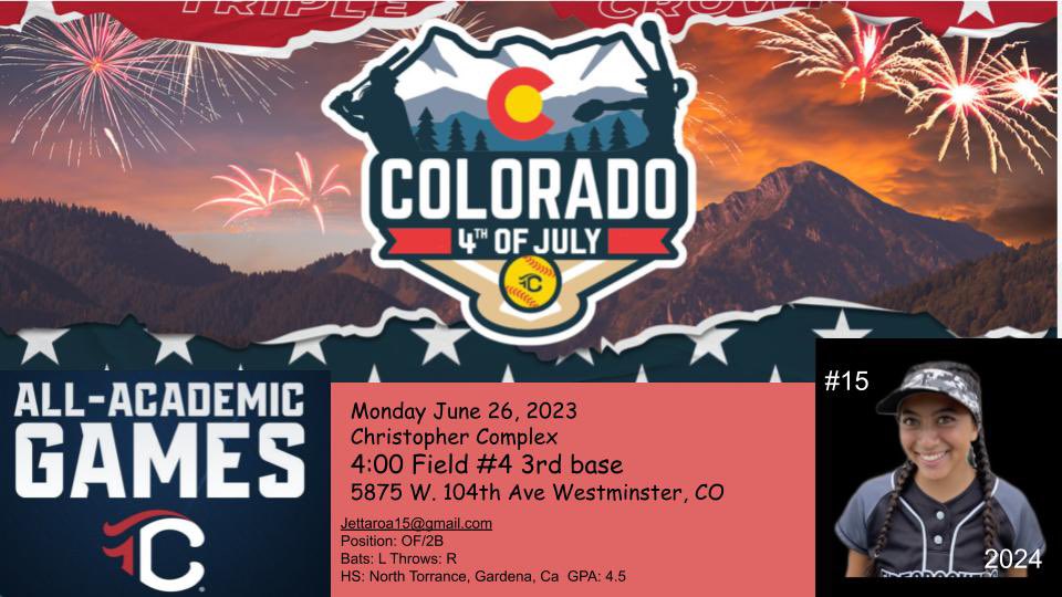 Julieta_Roa15's tweet photo. @CoachSmith2121 Hi Coach! 1st come check me out Monday and then Wednesday and Thursday for pool play. Can’t wait to see you. 😀🧨🥎🤓 https://t.co/jmFQmMu7AI