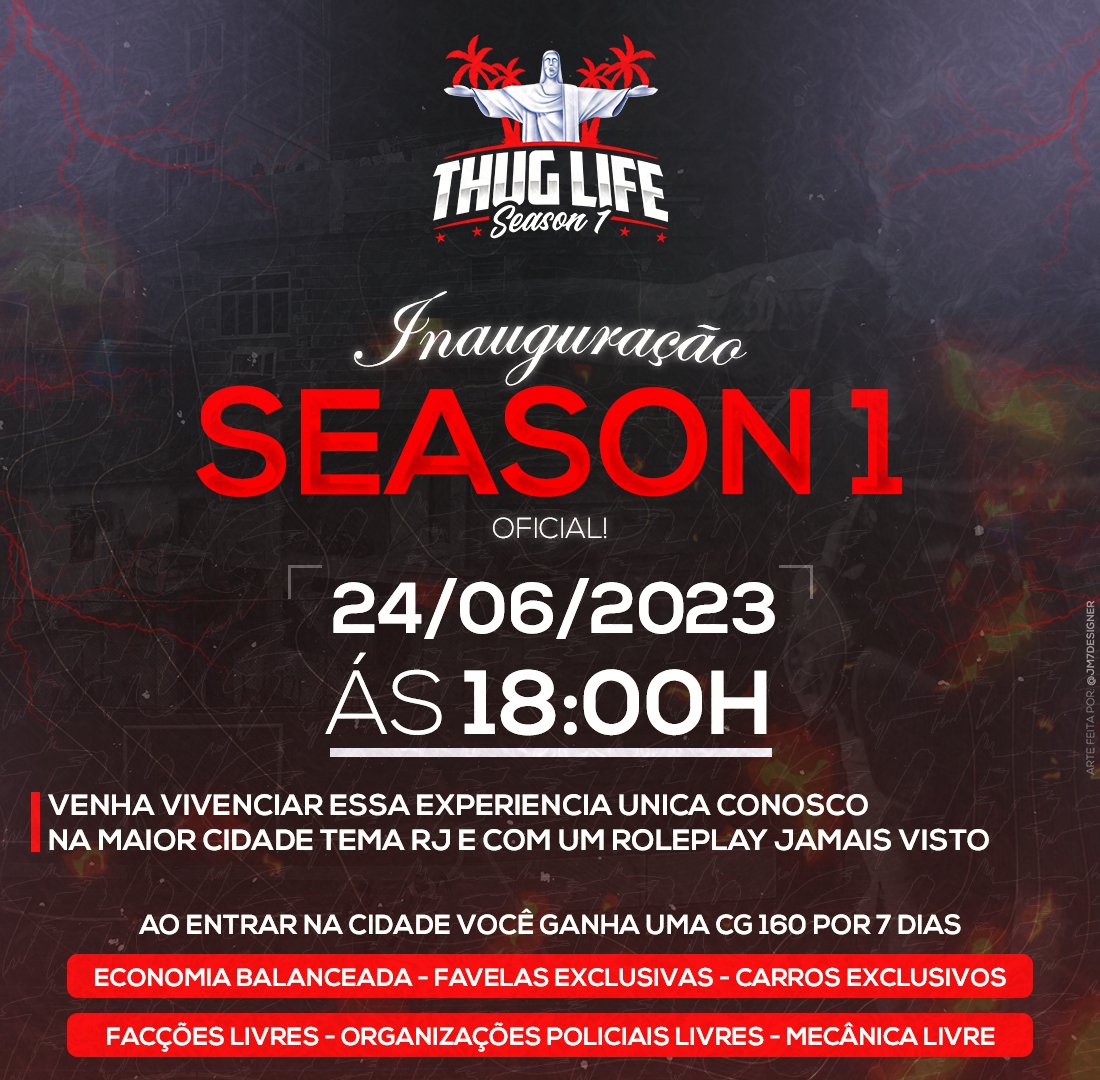 Estreia da nossa SEASON 1 está chegando!!!
Nosso discord oficial: discord.gg/Ssw6EhyF