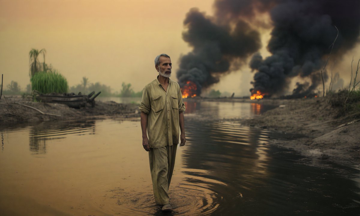 ImpactingArt's tweet photo. June 20, 2023 - Flares of despair: the human costs of Iraq’s oil – in pictures
https://t.co/zH7aBwFs45
#IraqOil #EnvironmentalImpact #Pollution #WaterExtraction #PublicHealth #nft #nftart #nftcommunity #nftartist #cryptoart #midjourney #aiartcommunity #人工知能アート https://t.co/J0aqXfgdsO