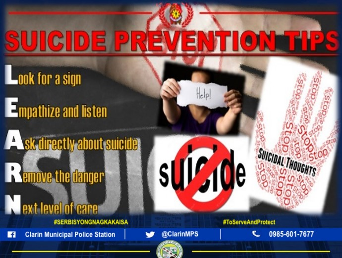 SUICIDE PREVENTION TIPS
#SerbisyongNagkakaisa 
#ToServeandProtect