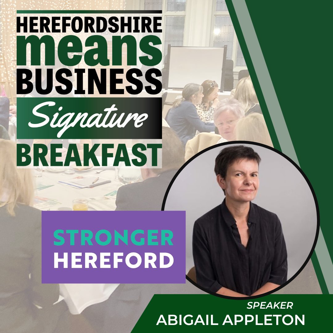 💥BUSINESS NETWORKING BREAKFAST ON WEDNESDAY💥
Looking to connect and do business with other Herefordshire companies? 

Join us at the next networking event at the stunning Green Dragon Hotel for a delicious cooked breakfast, hear from our guest speaker Abigail Appleton from