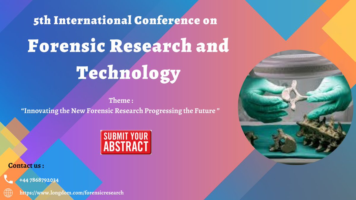 Exciting update! The Forensic Research 2023 is coming up in Dubai, UAE , Join us for this incredible event 

Website link :lnkd.in/eJPfmyR9
E: forensicresearch@thelongdomconferences.com
WhatsApp: +44 7868792034