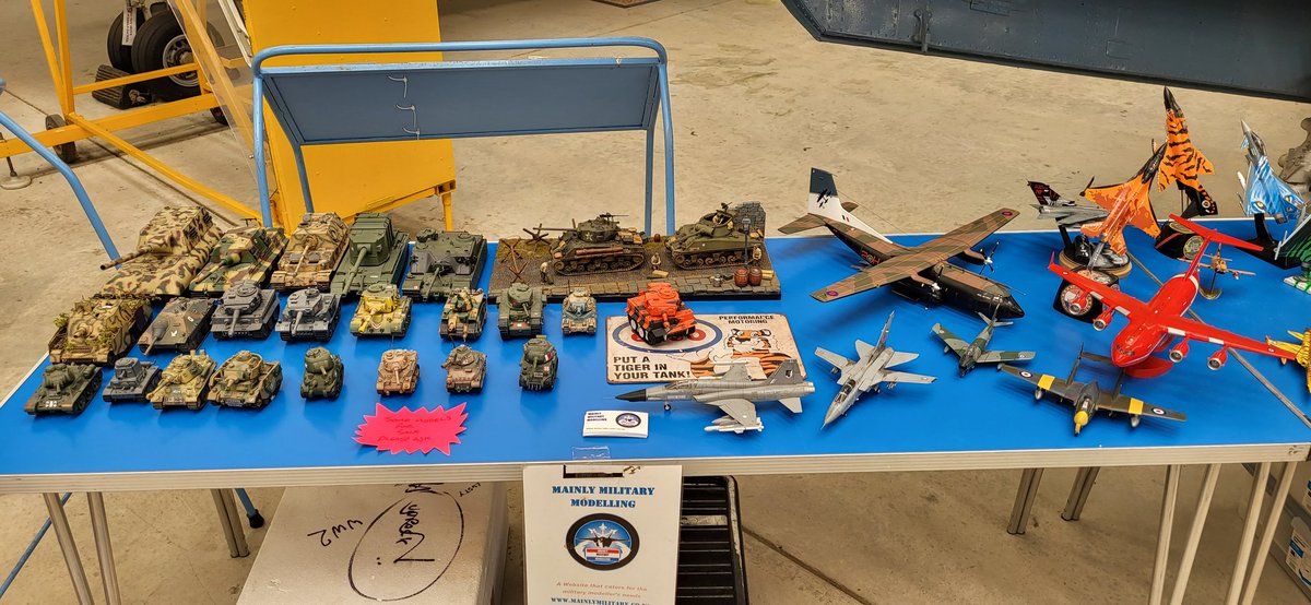 john_bartrop's tweet photo. All set up @NewarkAirMus for #Cockpitfest23 come along and say hi to the team at #MainlyMilitaryModelling here to answer any of your modelling questions. https://t.co/tHXUMoYu9t