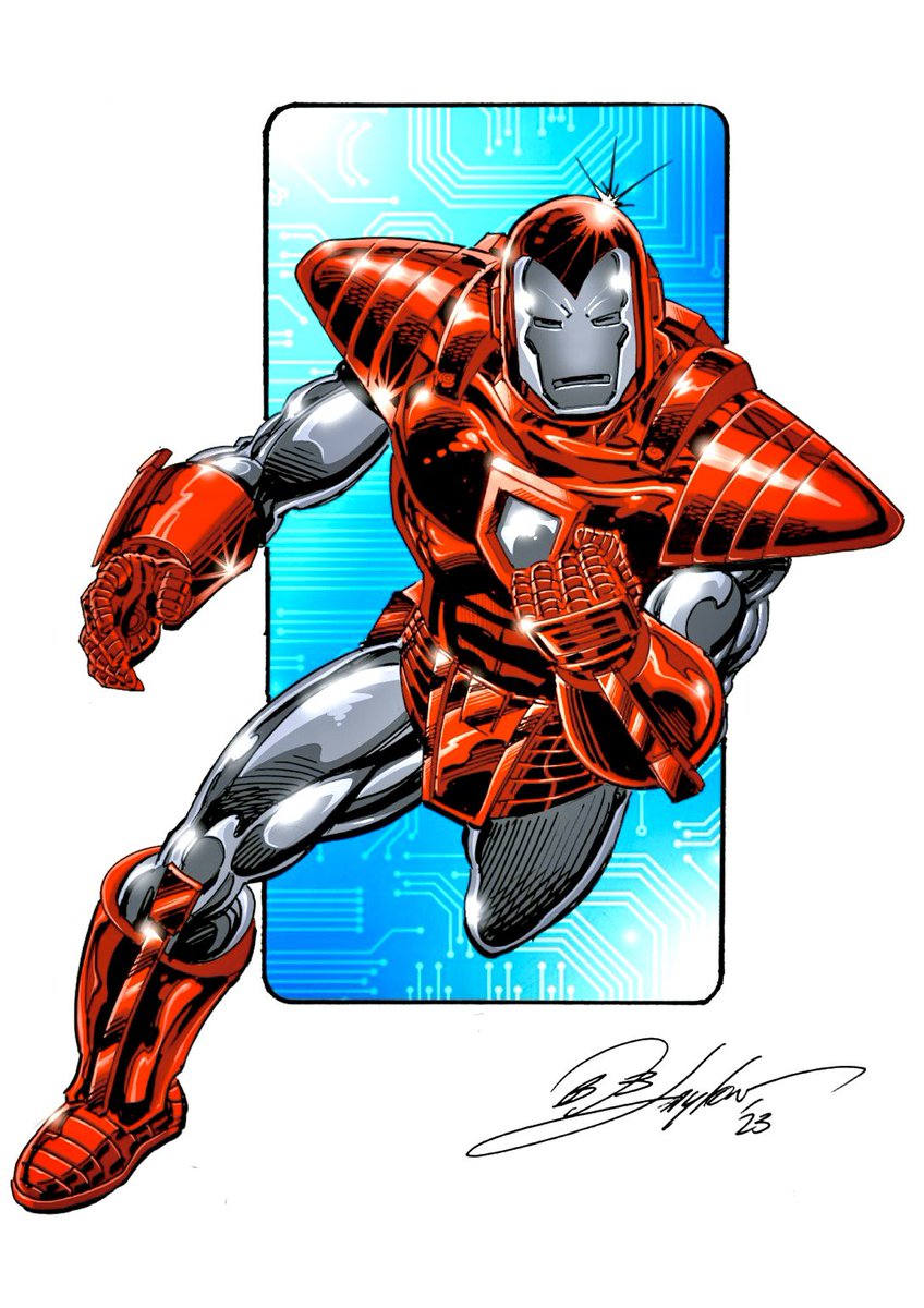UPDATE: Twitter follower <a href="/BWBowers73/">Brad Bowers</a> tried his hand at coloring this Silver Centurion drawing that was commissioned by my Lyon, France host David Barnier while on my “Around the World Birthday Tour”.  I love it! <a href="/Marvel/">Marvel Entertainment</a> <a href="/Iron_Man/">Iron Man</a>