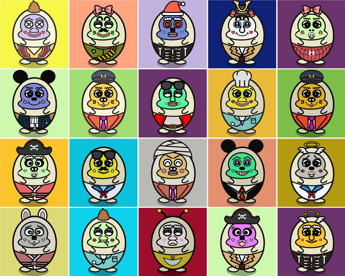 A collection of 9,999 Cute Egg NFT Collection 「Eggpy」 is coming soon...