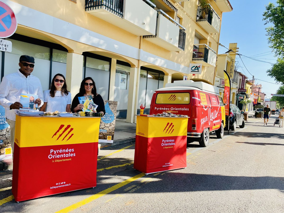 leDepartement66's tweet photo. ☕️ Bonjour #Céret ! Pour vous, le Département est là ! 
🏘️ La tournée de villes en villages se poursuit ! 
👥 Distribution des kits économie d’eau, du guide utile de nos services… 
👧🏽 Une conseillère du numérique vous accueille et vous accompagne !
🤝 RDV Avenue G. Clémenceau https://t.co/Wx2RsRzFVZ