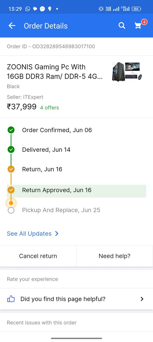 GautamChakraba6's tweet photo. I ordered a pc from flipkart. First time the pc they gave was faulty so I requested to replace it. Today morning I got a call from Hajo #eCart office to collect the replacement from their office and return the PC which they had given earlier.
When my brother went to collect the replacement item and return the item delivered earlier they refused to take it back saying it was not the product which they delivered. They are asking for Zoonis company's computers in return. What a stupid man.
First of all it is an assembled PC. The Zoonis company sells assembled computers. If they have any doubts about the returned item, they can contact the seller to see if everything is in order. Everything that was given at the time of delivery is present in the box. They can verify by contacting the seller.
And secondly, as a delivery partner, eCart has to deliver the goods at home. But instead of home delivery they called me to collect the item from their office and did the same at the time of replacement.
I request to @Flipkart to file a complaint on my behalf.
CC @flipkartsupport @jagograhakjago @assampolice