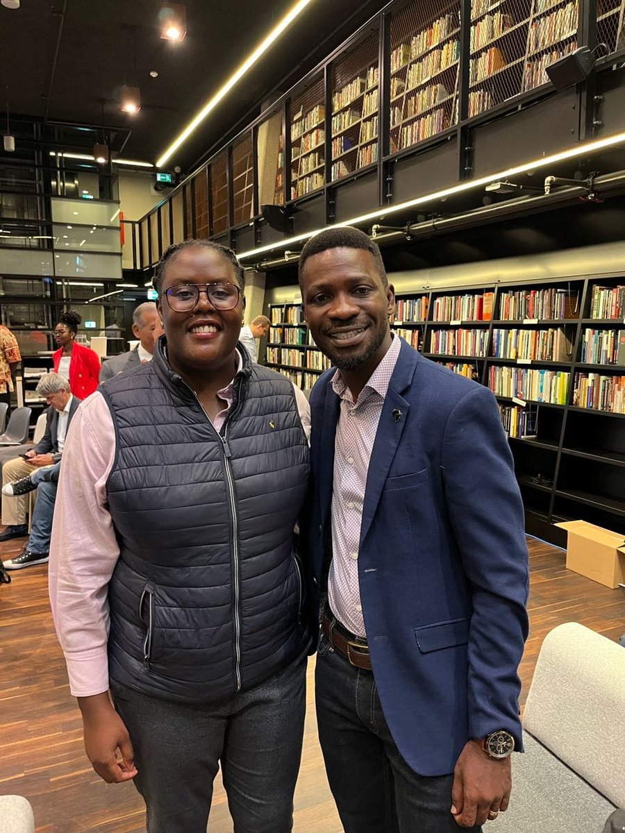 Winnie Odinga and Bobi Wine during the opposition leaders meeting in Poland