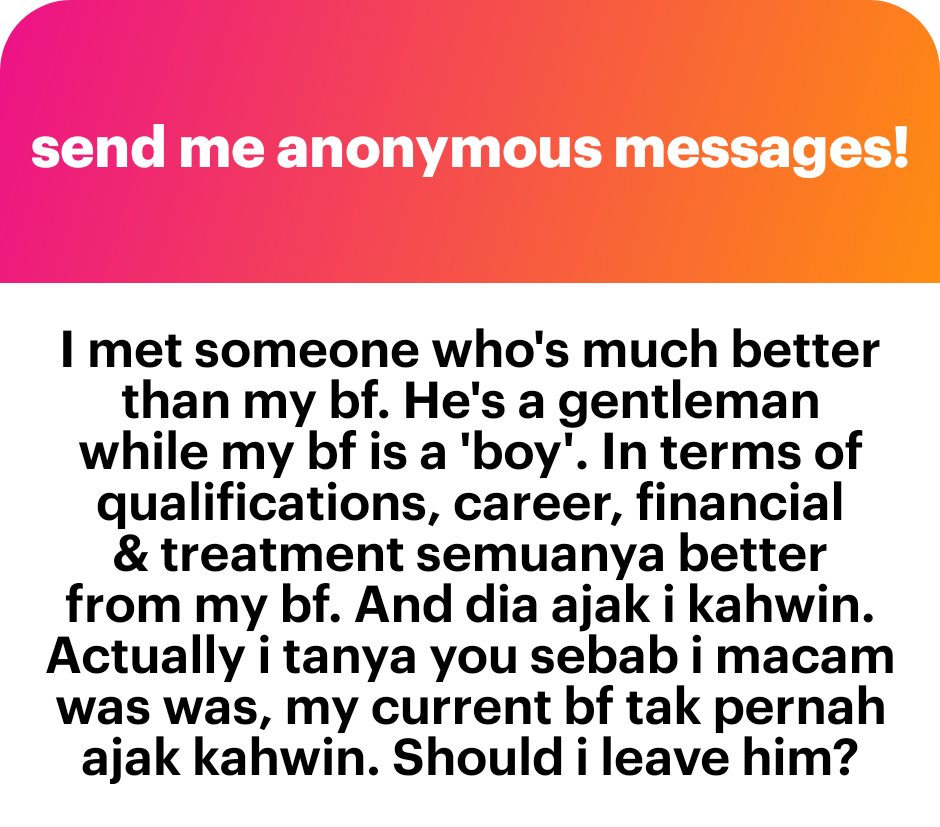 wanmafiq's tweet photo. Just received a very random and subjective question. Could anyone help her? https://t.co/6M2d0KogH1