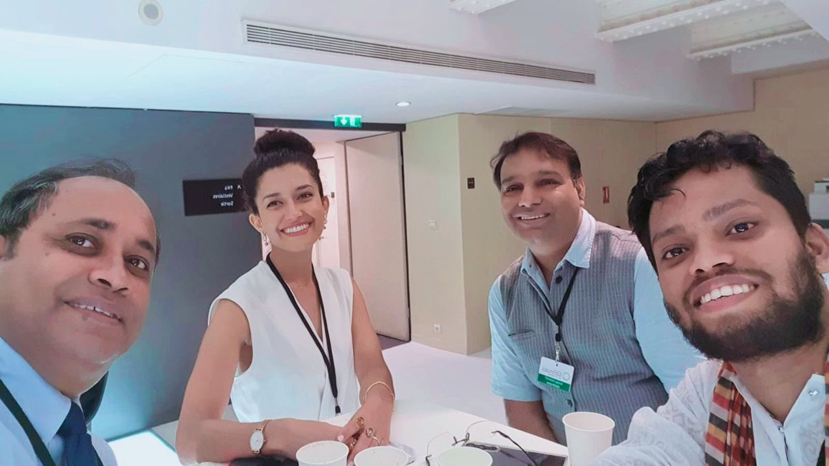 Exciting catch-up meeting at the Paris Summit with @BRACworld, Climate Bridge Fund @CANsouthasia! Discussing #newglobalfinancialpact to drive climate action and sustainable development. Collaboration is key to tackling the climate crisis. Together, we can make a difference! 💚🌍