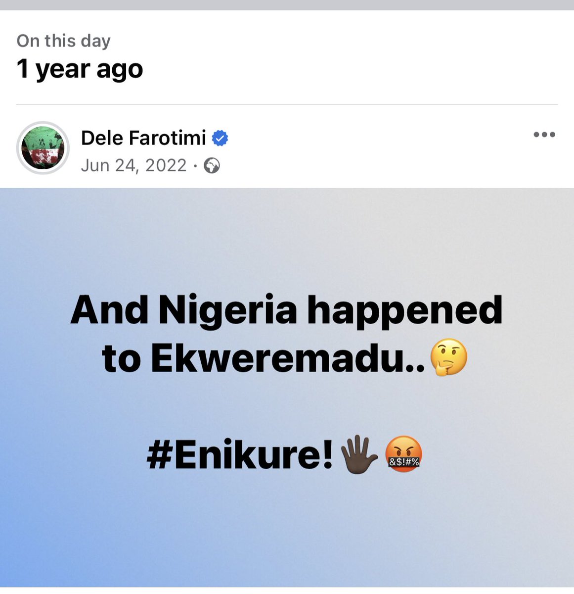 And Nigeria happened to Ekweremadu..🤔

#Enikure!🖐🏿🤬