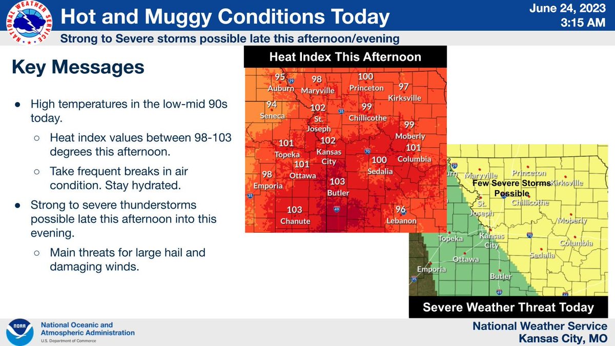 NWS Kansas City on Twitter "Hot and humid conditions will prevail