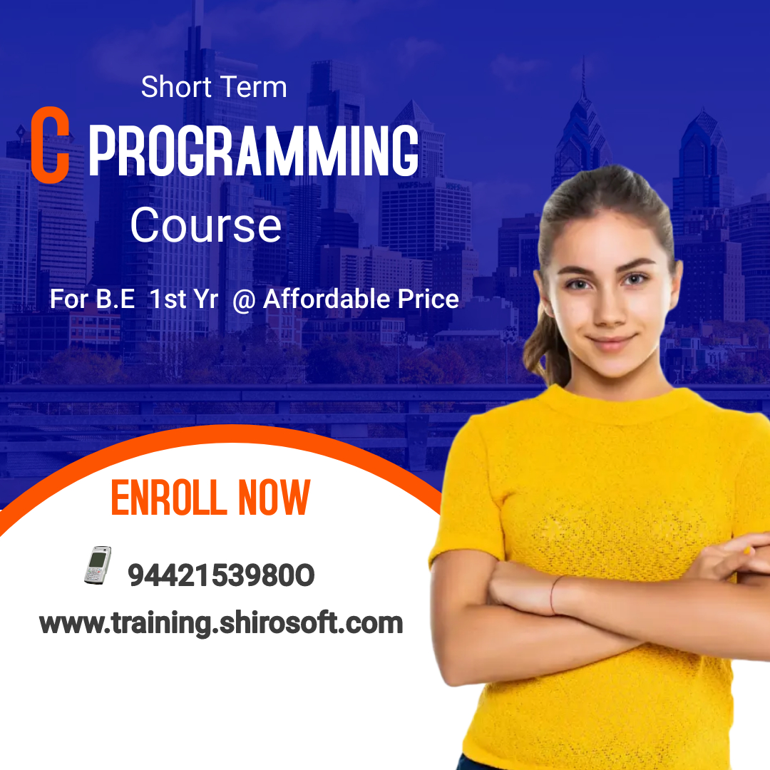 TrainingShiro's tweet image. C Programming Course in #Nagercoil tinyurl.com/5xsvduw3.
#CProgramming #CProgrammingCourse #CProgrammingtraining #Kanyakumari #traininginstitutenagercoil #nagercoil #nagercoilcourses
#computercoursesinnagercoil #computercourses #computercoursesforcollege