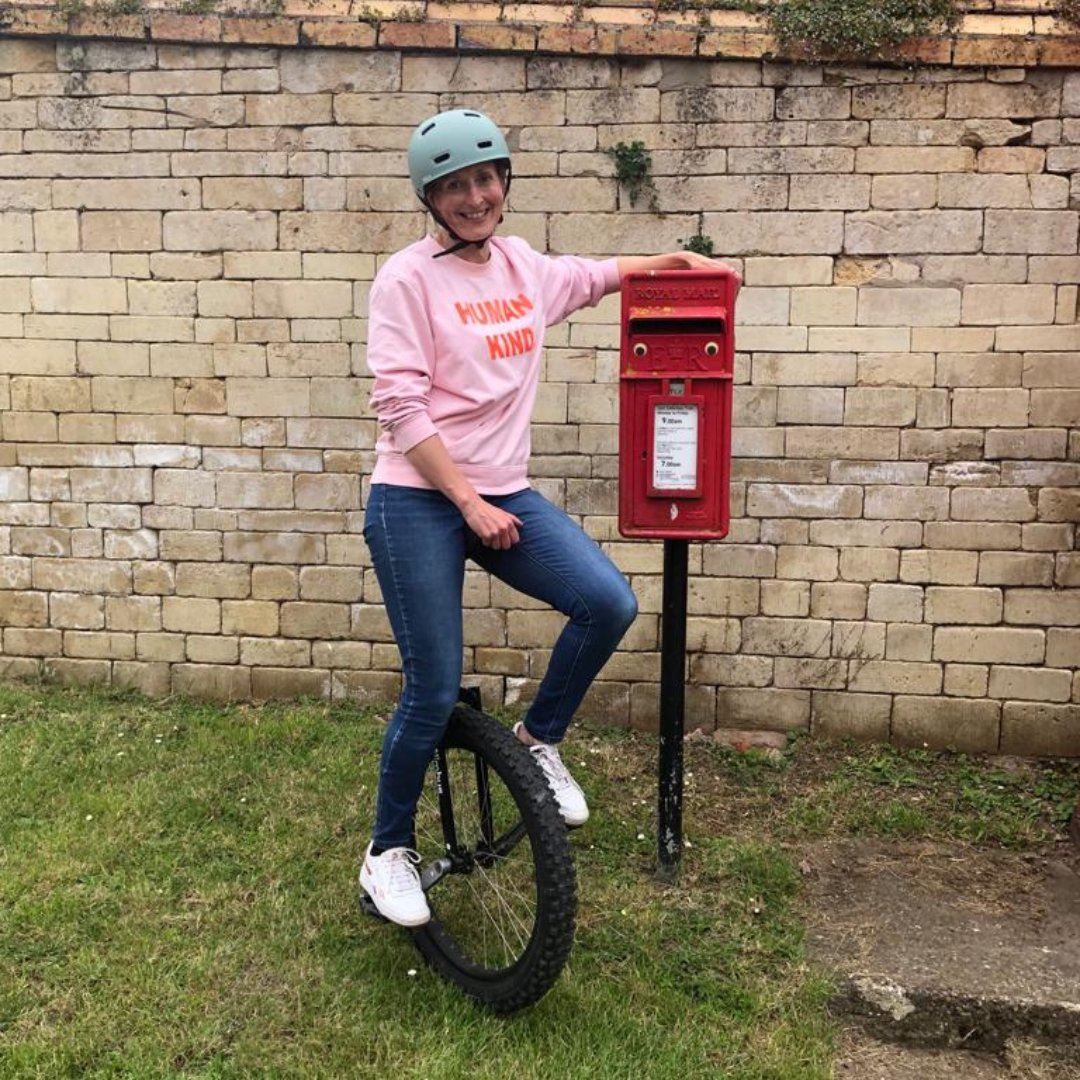 FromMeToYou (@frommetoyou01) on Twitter photo We had to share this post of our Community Ambassador <a href="/KitschHenBakes/">Caroline stafford</a> and her unicycle on #PostboxSaturday 📮.
Caroline is attempting to unicycle 5km in early July to raise money for us 😮, and we're SO grateful.
Could you sponsor her 🙏?
ow.ly/JcMV50OP1ef We had to share this post of our Community Ambassador <a href="/KitschHenBakes/">Caroline stafford</a> and her unicycle on #PostboxSaturday 📮.
Caroline is attempting to unicycle 5km in early July to raise money for us 😮, and we're SO grateful.
Could you sponsor her 🙏?
ow.ly/JcMV50OP1ef