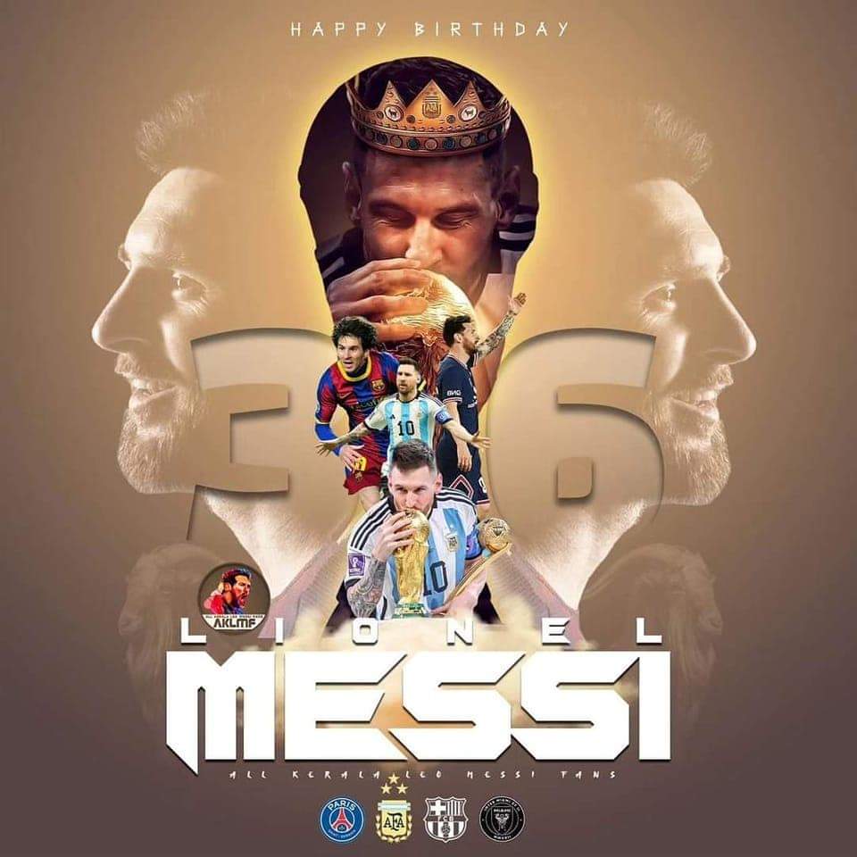 Happy BirthDay #Messi 
#LionelMessi  #Messi36  #MessiBirthday  #GOAT𓃵  
#HappyBirthdayMessi