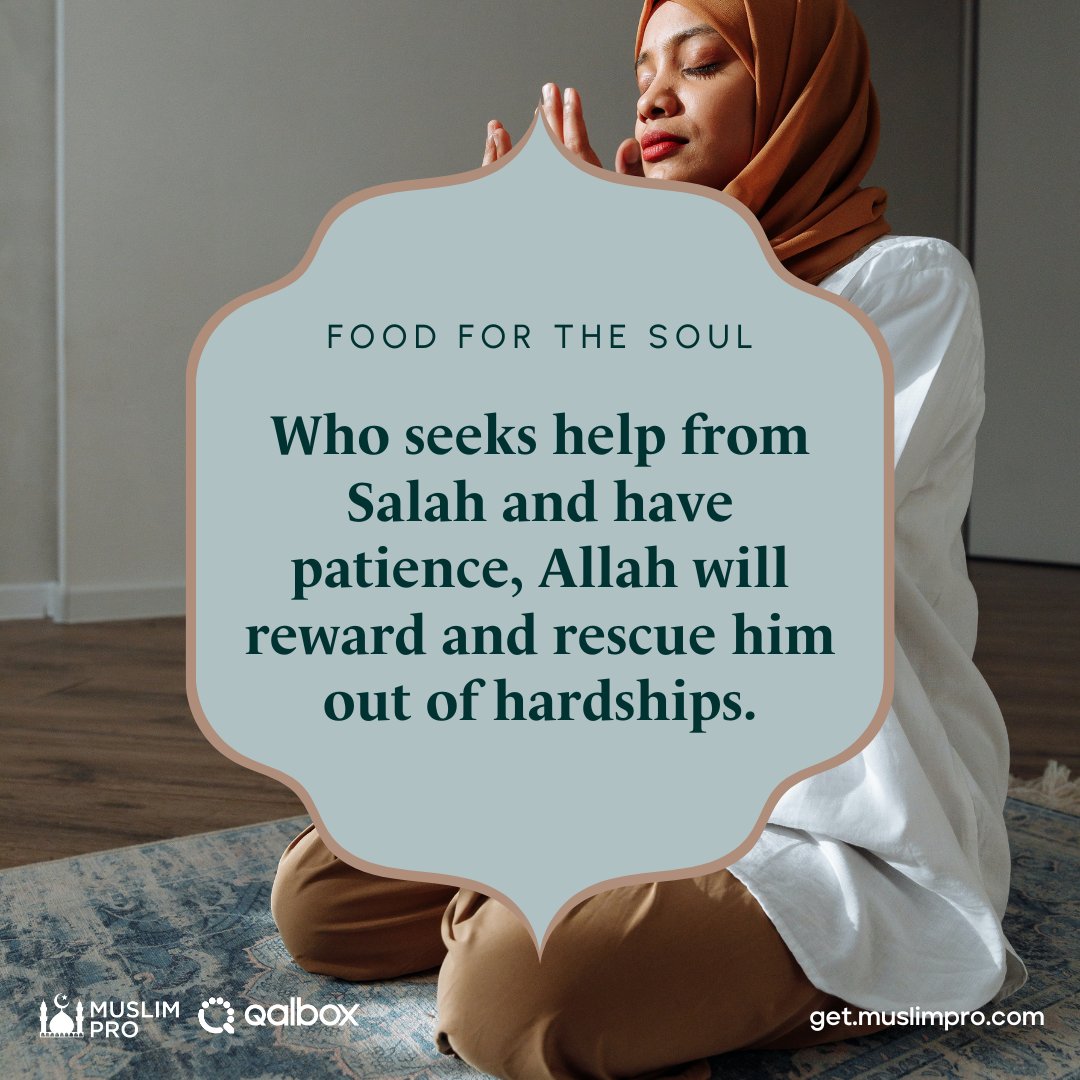 Trials and tribulations are part of life. May Allah ease all your hardships and you will emerge stronger than before.

May Allah give you the strength to go through this! 🤍🤲🏼

#muslimpro #qalbox #muslimmotivation #motivation #hardship #muslimproquotes #mpfoodforthesoul