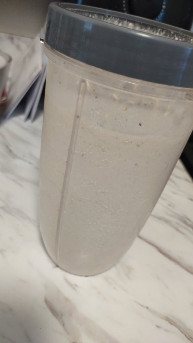 Peach cobbler protein shake 🤝