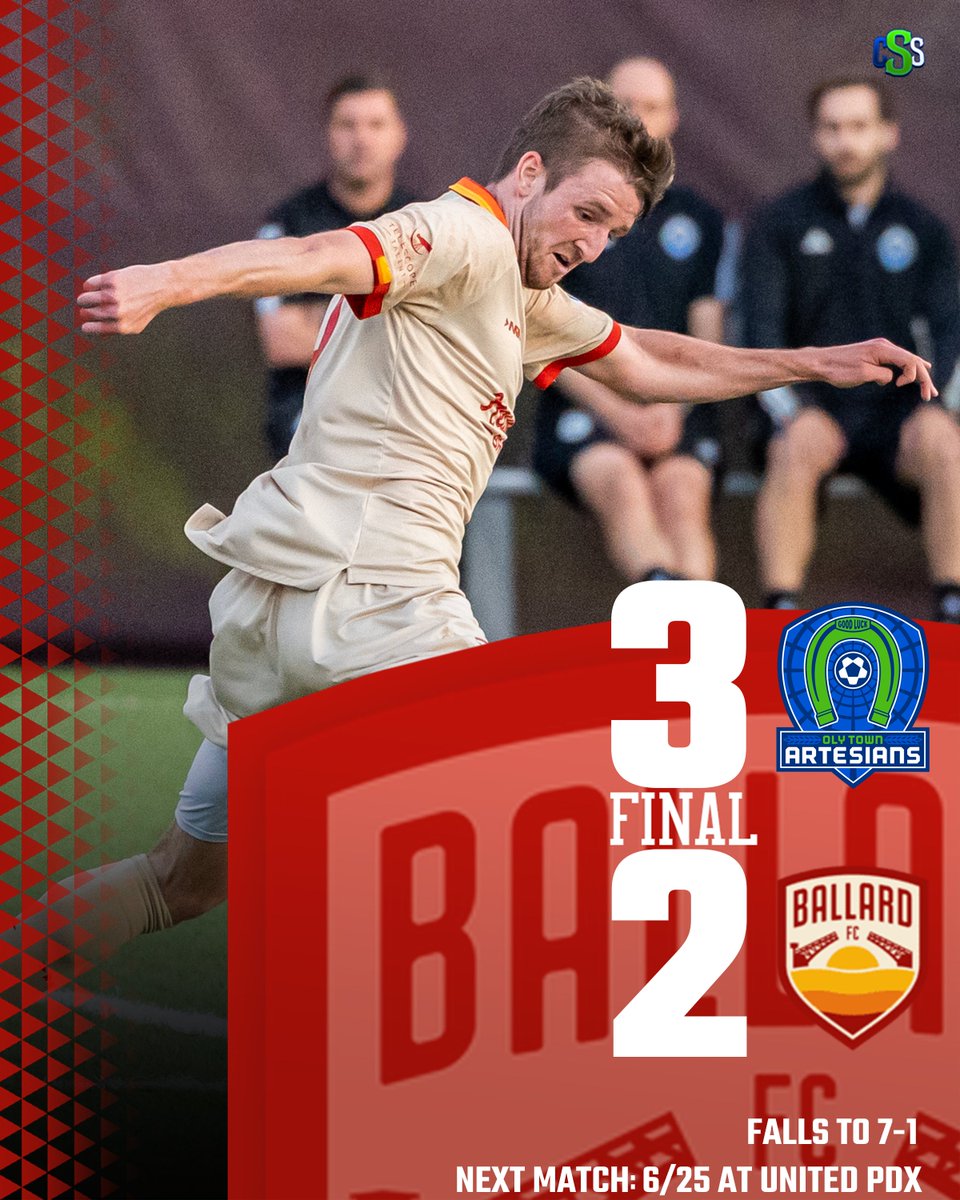 FINAL: @GoBallardFC suffers their first loss of the season, as the club equalizes after a two goal deficit but @OlyTownFC scores in extra time to steal this one.

Photo by @_LivLyons 

#BallardFC #UpTheBridges #OlyOlyOly #USL2 #UTB #BFCvOLY