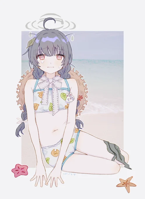 メソメソ水着ミユちゃん #ブルアカ