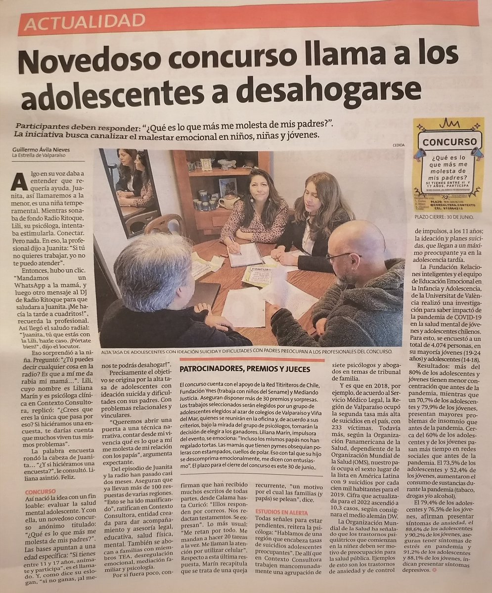 Me gusta la idea de canalizar la emoción en algo literario y que se puedan desahogar, que importante es dejar de juzgar a los NNA y darles un espacio que además puede llevar a soltar la pluma