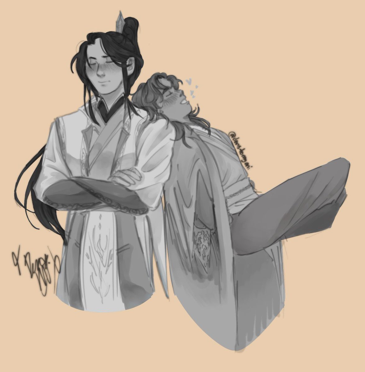 I've realized I've posted more #liushang than #moshang but oh well! #svsssfanart #svsss #LiuQingge #ShangQinghua