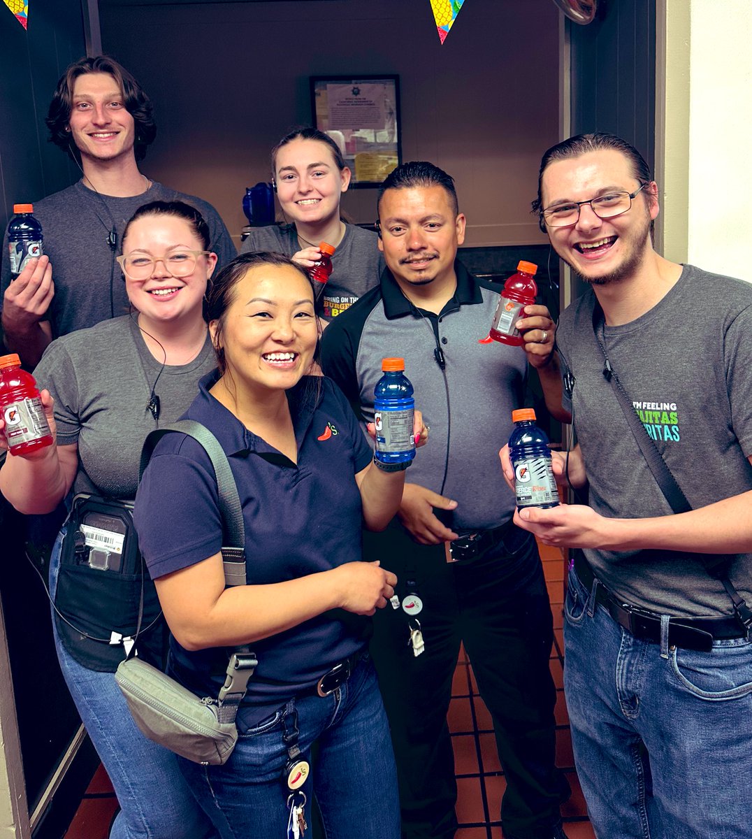It’s #NationalHydrationDay  so we got our team Gatorades to keep them going on this Friday night.  #cultureday #bestcoast #CA #chilislove #cartercrew