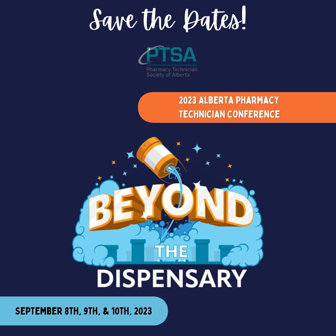 📢 Save the Dates!!!

PTSA is pleased to announce that this years conference will be held in person on September 8th, 9th, and 10th in Calgary!

Early bird registration opens July 1st!

More information to follow. 

#PTSAconference2023 #beyondthedispensary