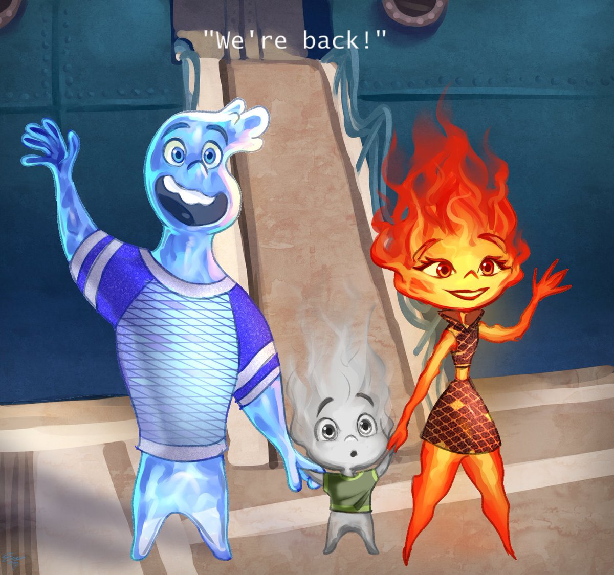 엠버랑 웨이드 자식 스팀보이라는게 넘 귀여운거 같음.. 스팀보이로 엘리멘탈2 나오길Translate post