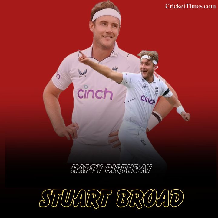 Birthday wishes to England's star fast bowler Stuart Broad 🎂
#StuartBroad #happybirthdaybroady #CricketTwitter
