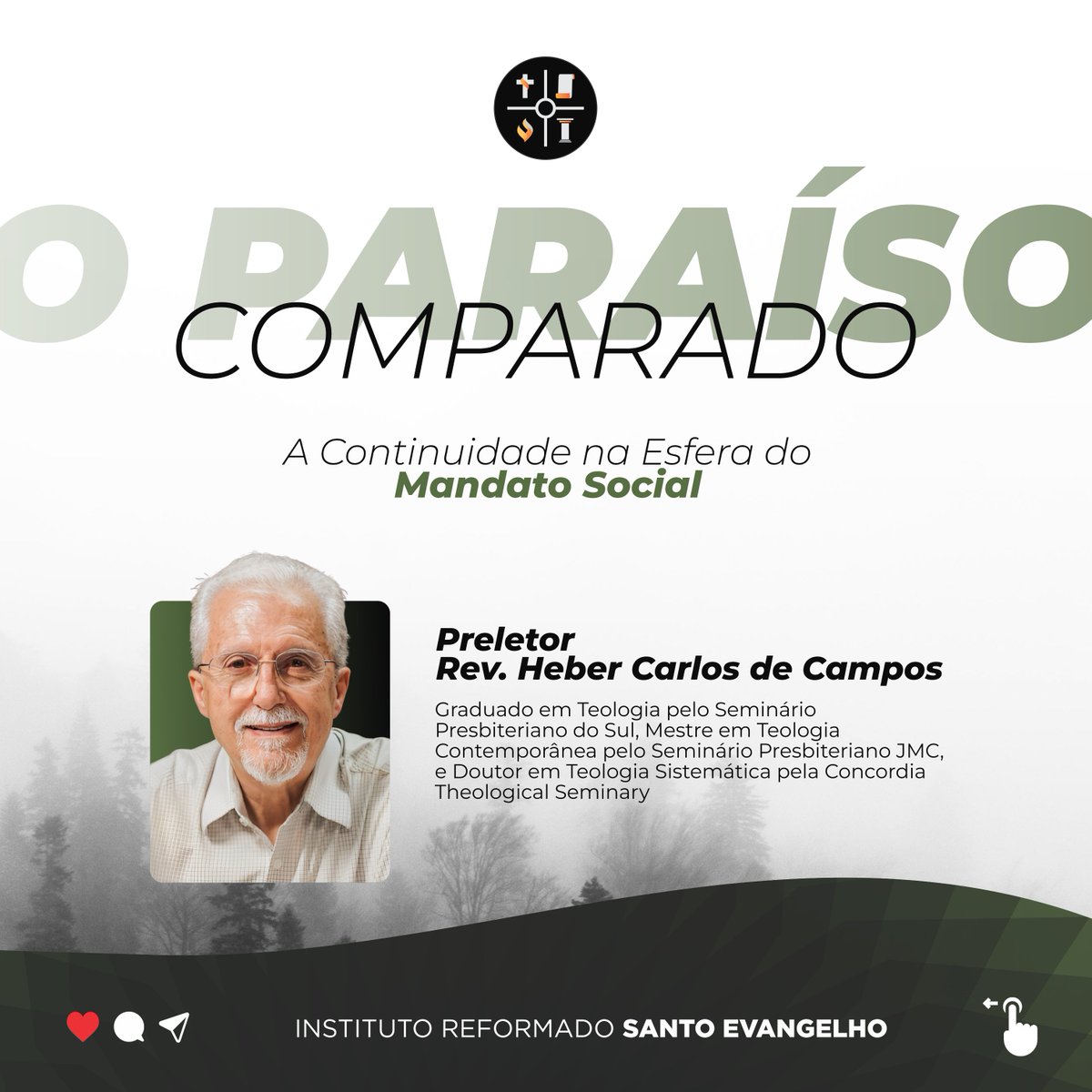 isantoevangelho's tweet photo. No segundo semestre deste ano, teremos uma aula com o Rev. Heber Carlos de Campos. O Rev. Heber lecionará, para o corpo discente do Instituto Reformado Santo Evangelho, um dos tópicos mais radiantes da Teologia Cristã. 

+ https://t.co/ePFBH03g9A