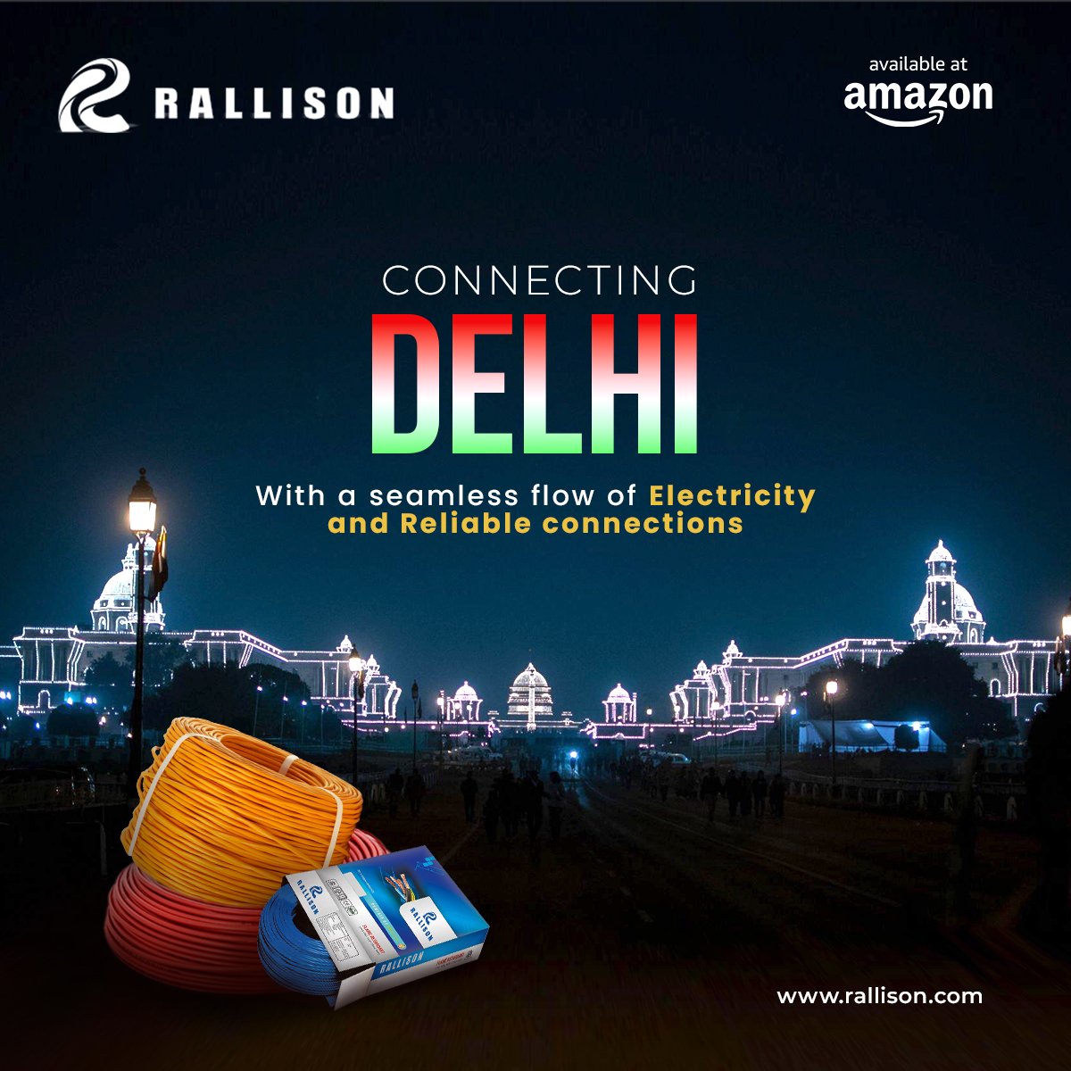 rallisoncables's tweet photo. Rallison Wire &amp; Cable leads the charge in delivering uninterrupted energy solutions, empowering Delhi's potential with unwavering reliability.

Shop now from Amazon: https://t.co/a5kRNMPd2n

Call us at 011-42015577

#Rallison  #WiresbyRallison  #wire #cable #wireandcables https://t.co/XH0ocUmGry